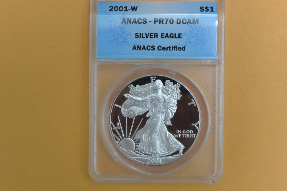 2001-W Silver Eagle ANACS PR70 DCAM
