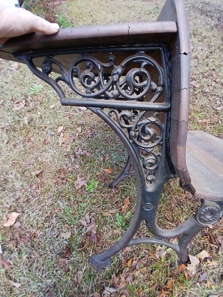 ANTIQUE 1881 Folding School Desk God Condition