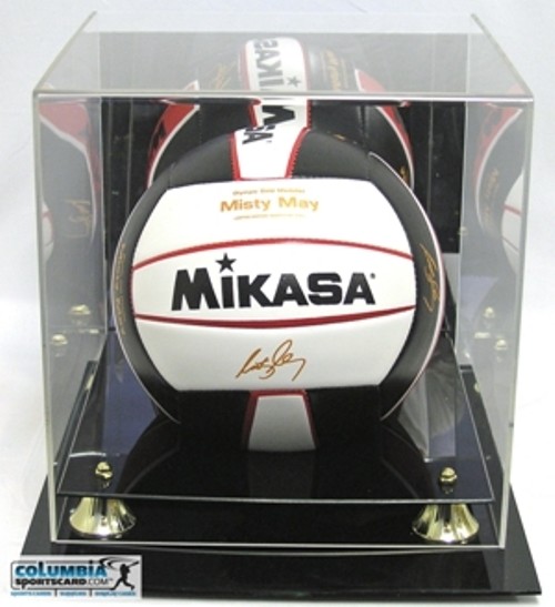 DELUXE UV PROTECTED VOLLEYBALL DISPLAY CASE W/ MIRROR