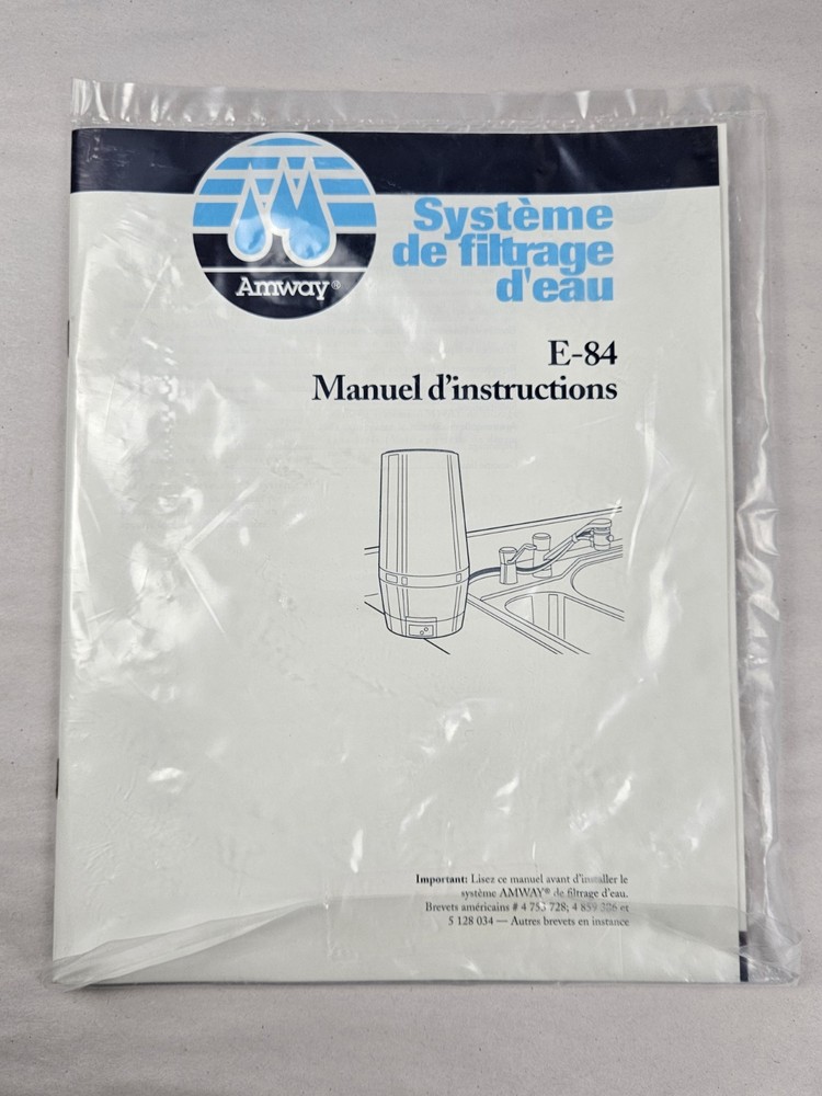 Amway E-84 Water Filtration System Housing E-85 OEM Filter E-87 Faucet Kit