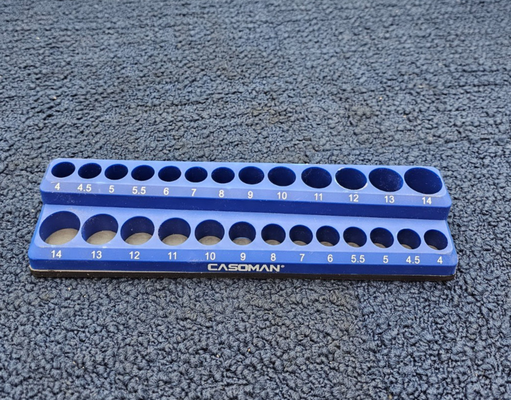 Casoman Magnetic Socket Holder Organizer Blue Replacement 4-14 Storage