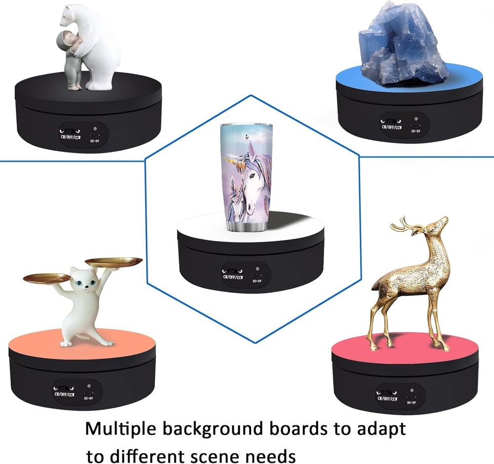 Motorized Rotating Display Stand, Cup Display Turner Stand, Electric Rotating...