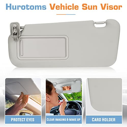 Left Driver Side Sun Visor Without Light for Mazda 3 2010 2011 2012 2013 Gray