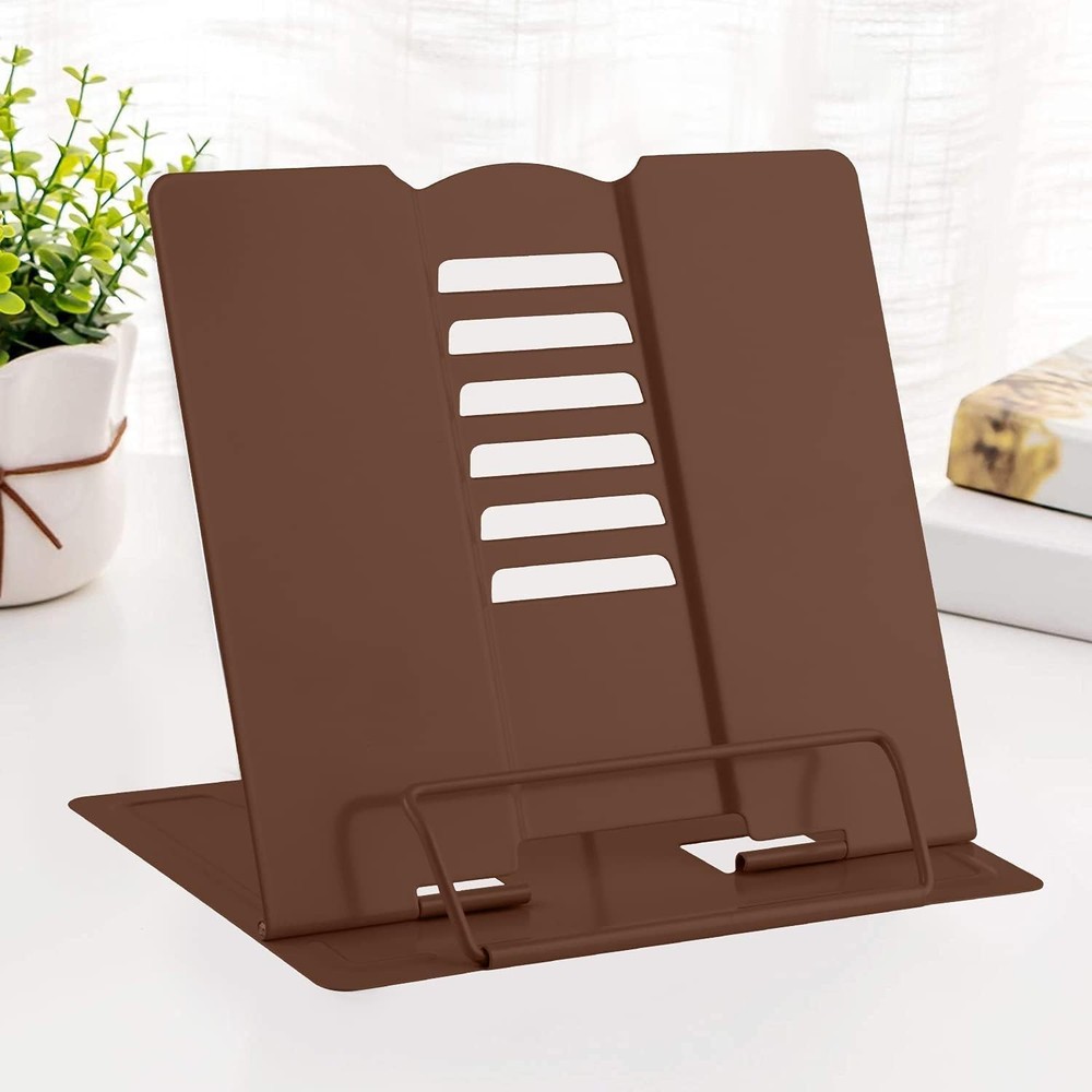 Desk Book Stand Metal Reading Rest Book Holder Adjustable Cookbook Documents ...