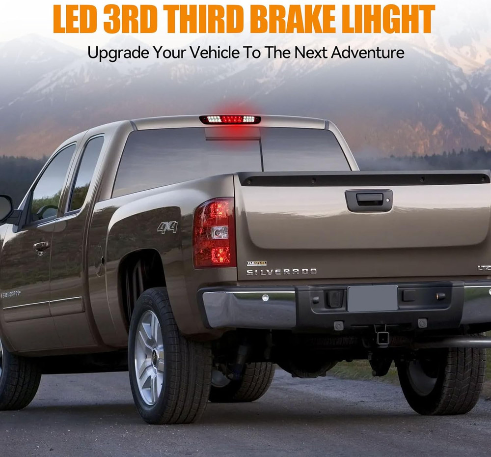Third 3Rd Brake Light, LED High Mount Stop Light for 2007-2013 Chevy Silverado/G