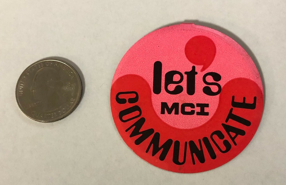 MCI Let's Communicate Advertising Tab Button Pin
