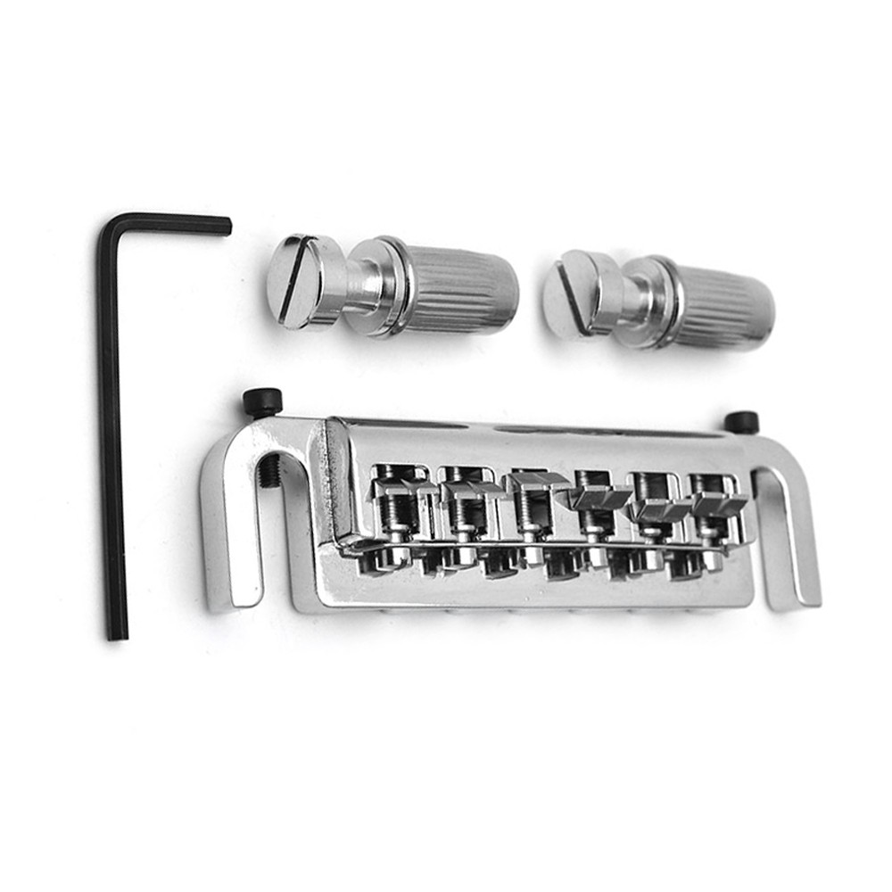 Flexible Wraparound Bridge Tailpiece Sets for Les Paul LP SG Solid-body Chrome
