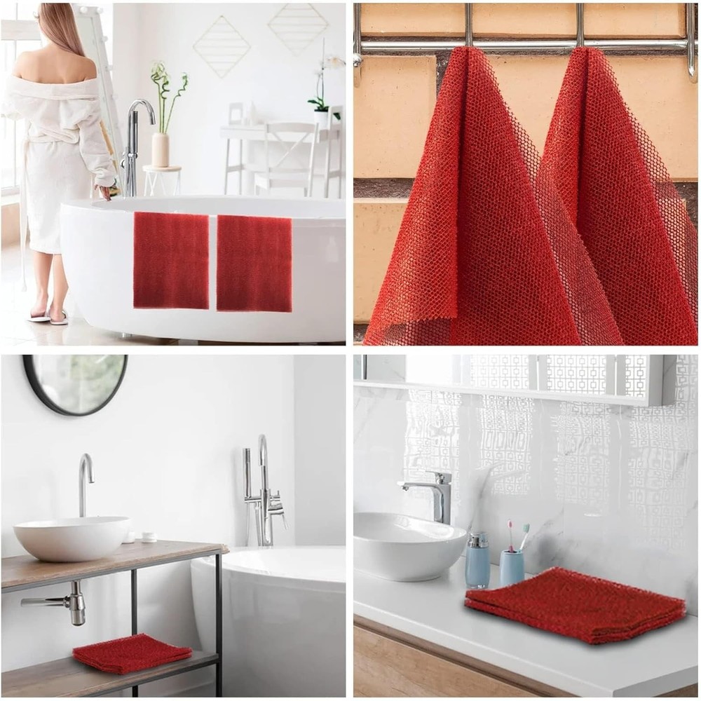 Durable African Net Sponge 2-Pack - Efficient Bath & Kitchen Cleaning Solution