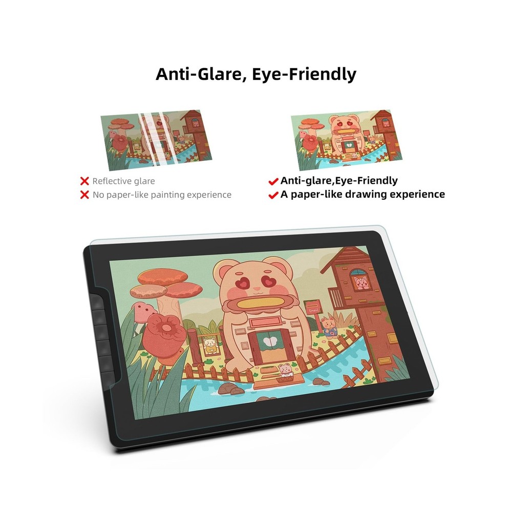 Drawing Tablet with Screen 13.3 Inch Graphics Tablet Anti-Glare Graphics Draw...