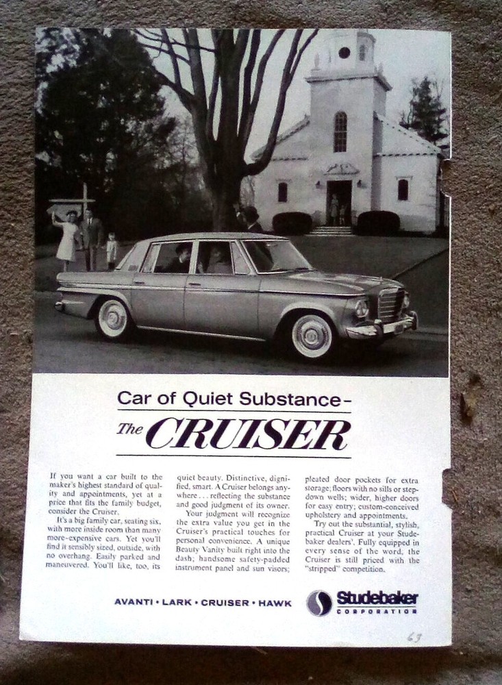 1963 Studebaker Cruiser Print Ad