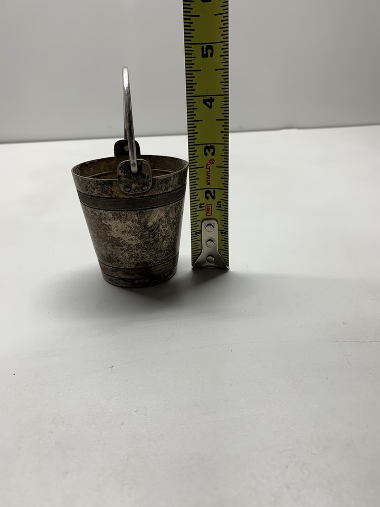 Vintage Napier Silver Plate Bucket Full 4oz Cup Jigger