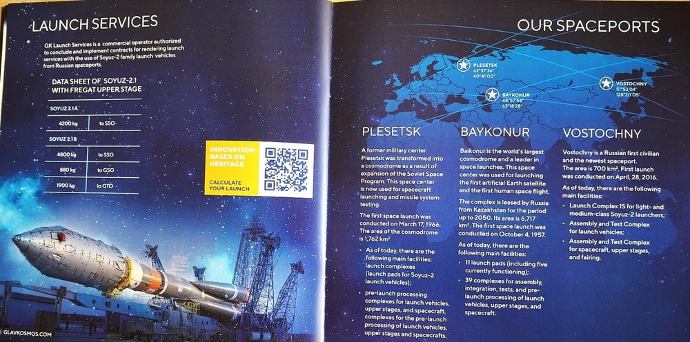 Russian Space Lets Go To Space Brochure GLAVCOSMOS