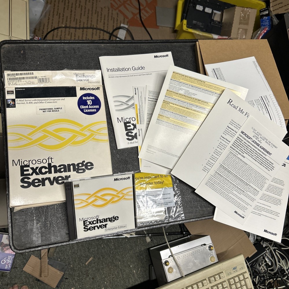 Microsoft Exchange Server Enterprise Edition 10 License Big Box Complete 4.0