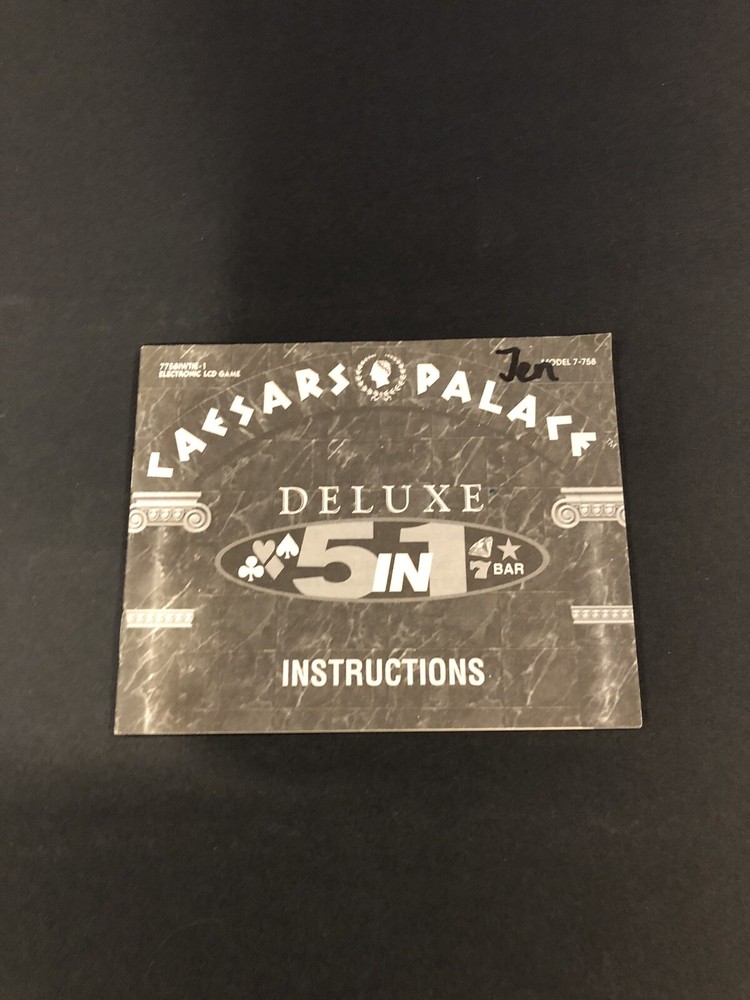 caesars palace 5 In 1 tiger electronics Manual Only