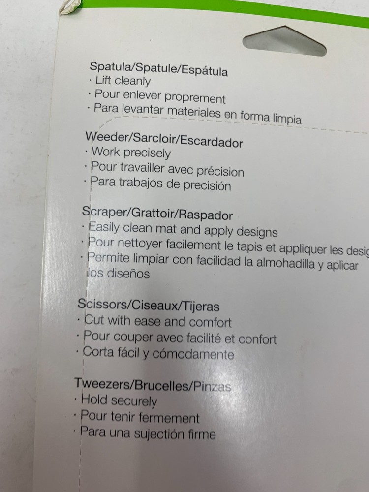 5 Pieces Cricut Basic Tool Set Spatula Weeder Scraper Scissors Tweezers