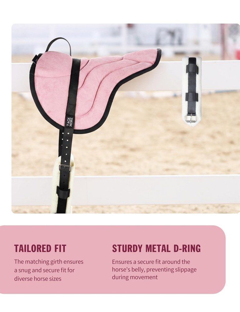 Tackmore Bareback Pad for Horses,Anti-Slip Bareback Saddle Pad with Thick Cus...