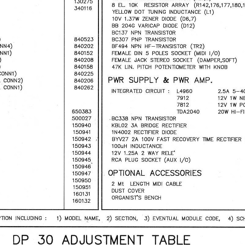 GEM DP-30 Service Manual - Schematic Diagrams Schematic - Schema DP30 - PDF