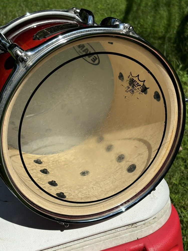 Pearl Export Transparent Ruby Red Fade 12 Rack Drum