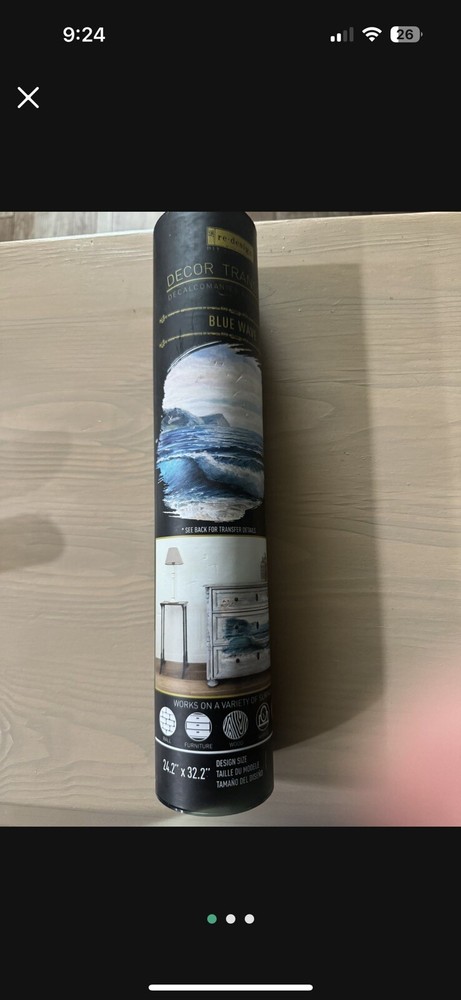 Re Design Decoupage Transfer Beautiful Blue Wave