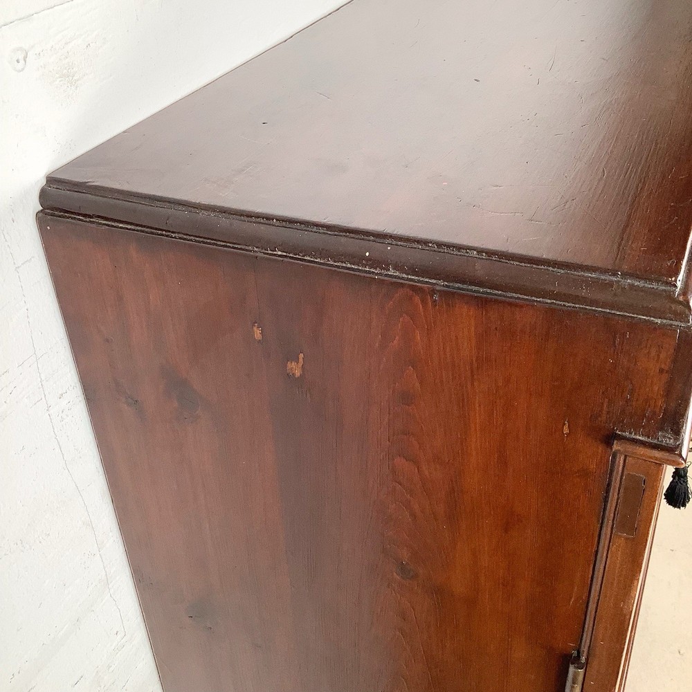 Antique-Style Glass Door Bookcase with Elevated Base