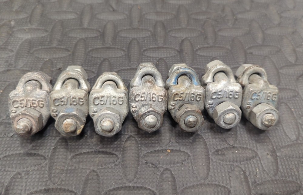 Hot Dip Galvanized Double Saddle Clips 5/16" Wire Rope Cable