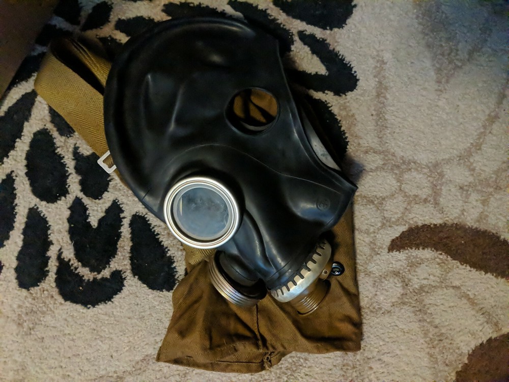 Assortment of Soviet gasmasks.
