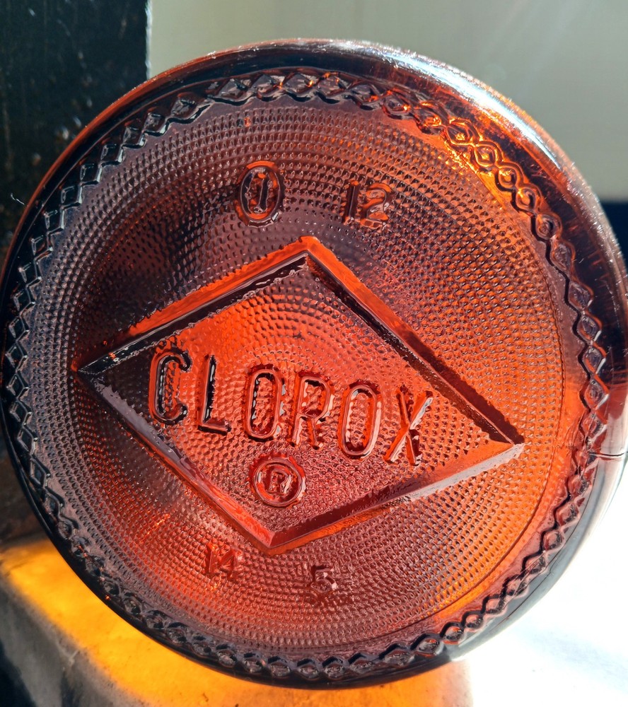 vtg half gallon Clorox 1950s embossed