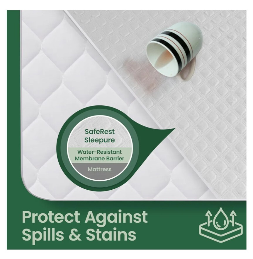 Sleepure 100% Waterproof King Size Mattress Protector - Viscose Derived