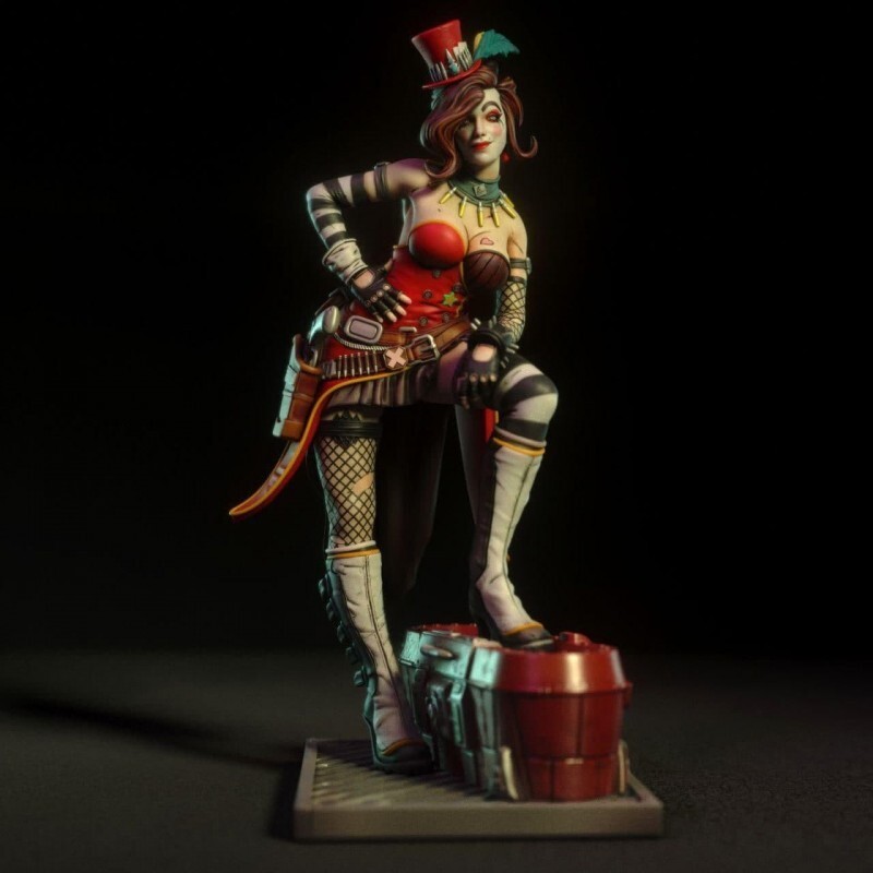 UNPAINTED Mad Moxxi Borderlands Diorama 3d Printed Model Kit