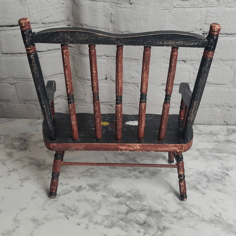 Handpainted Vintage Primitive Mini Chair