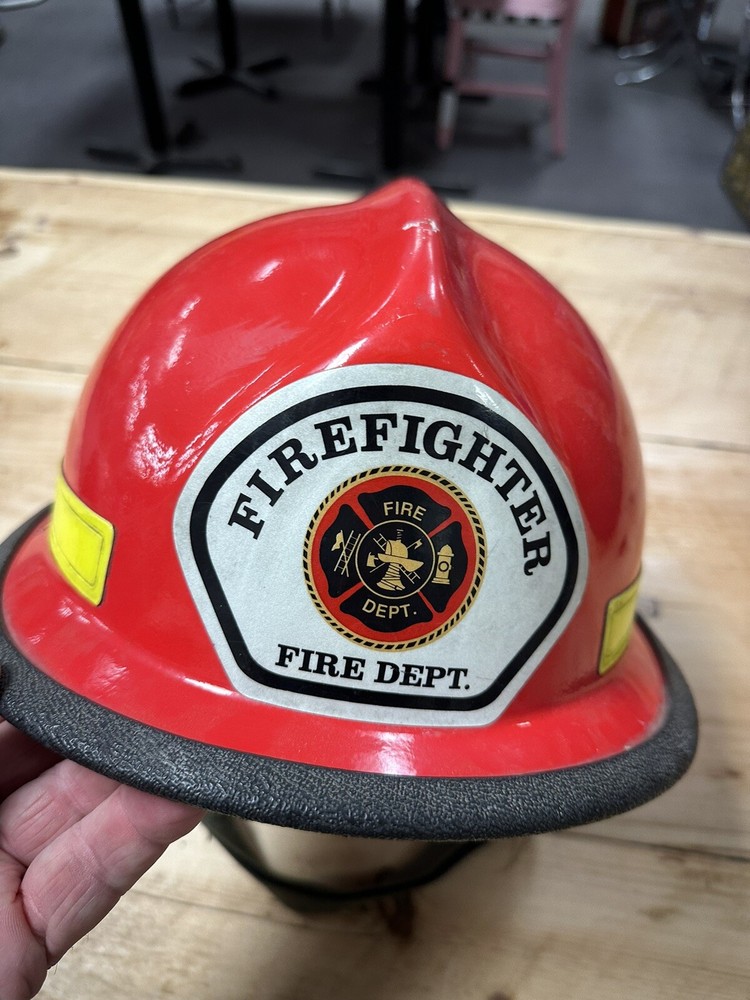 Vintage Traditional Firefighter Helmet Red 2H