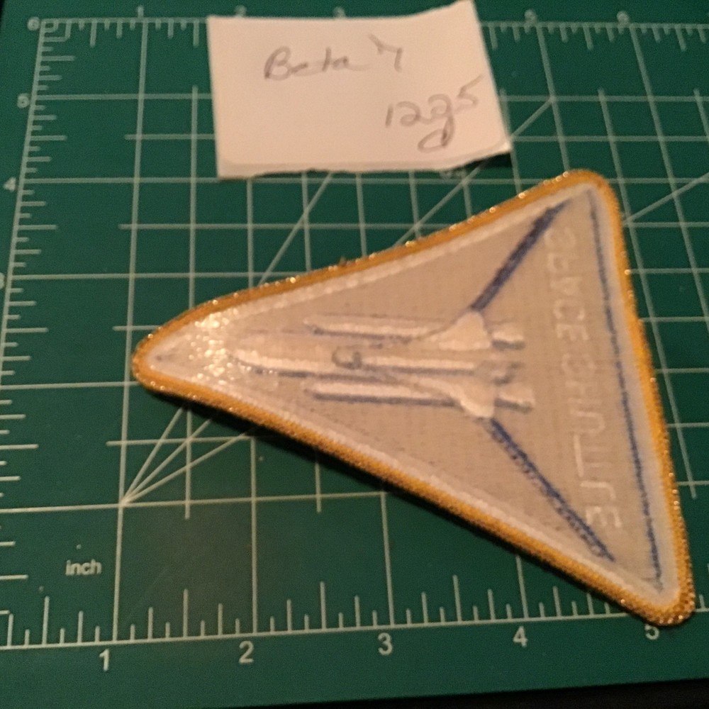 NASA Space Shuttle Triangle Souvenir 4.25” Tall Embroidered Patch Badge