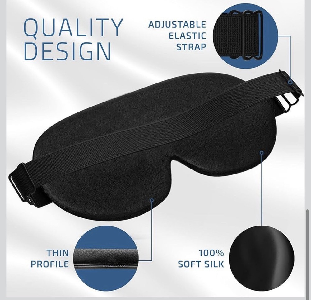 Jersey Slumber JER-001 Sleeping Eye Mask - Black