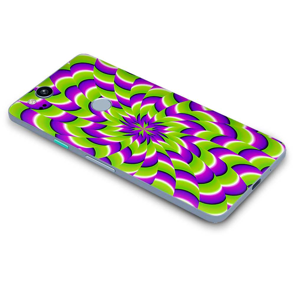 Google Pixel 2 Skins Decal Wrap Trippy Psychedelic Motion swirl