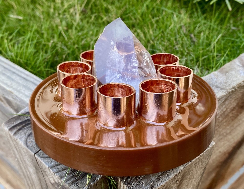 Orgone Cloudbuster with large Quartz Crystal & Copper Pipe