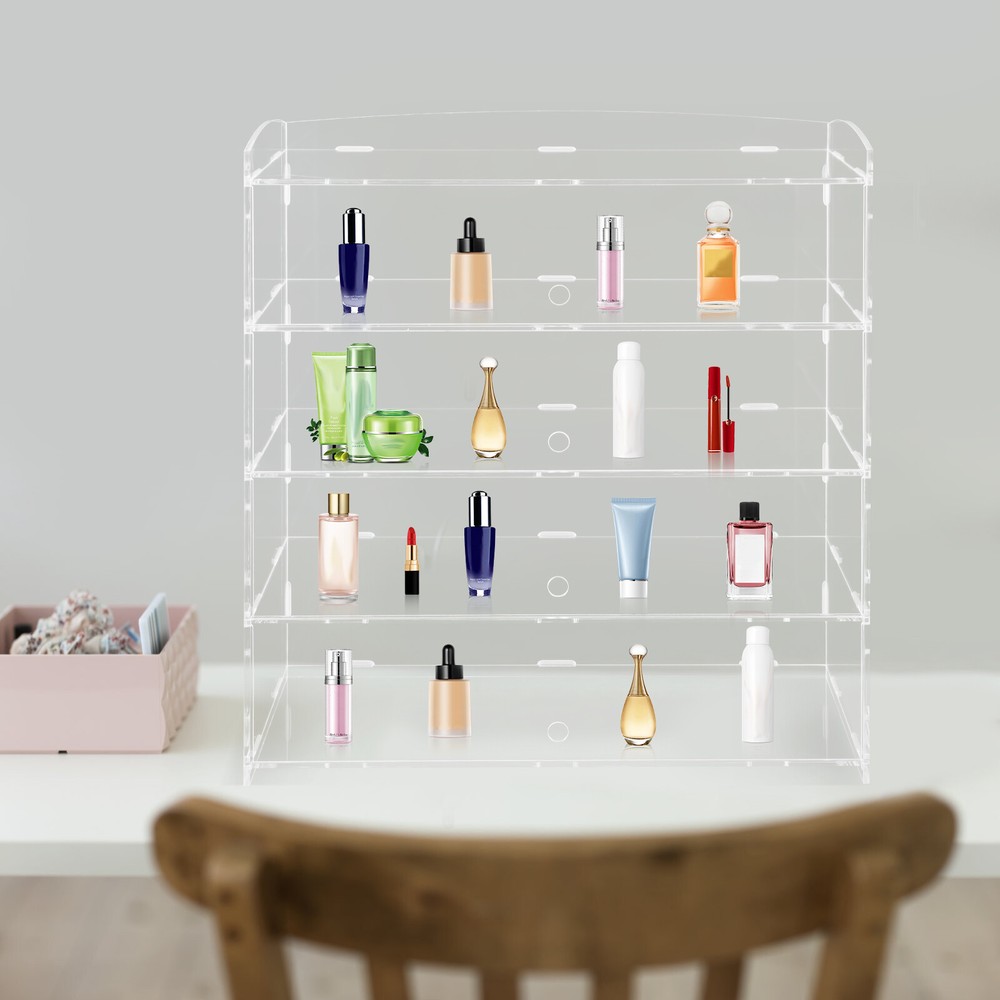 Acrylic Display Case Bakery Pastry Display Case 4 Tier Showcase Countertop