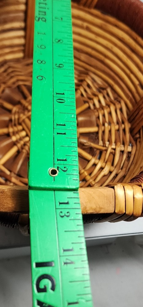 Woven Basket With Wooden Handles