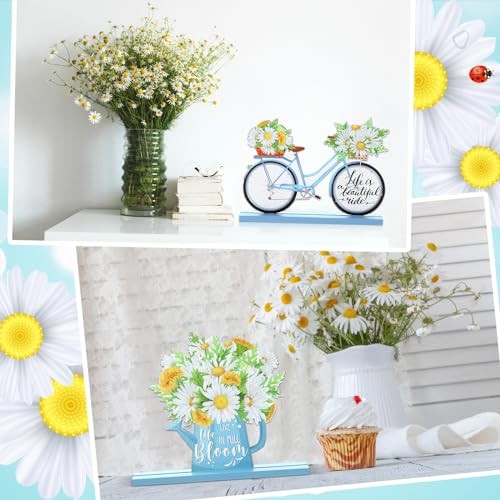 4 Pcs Hello Spring Table Decorations Spring Easter Table Daisy Style