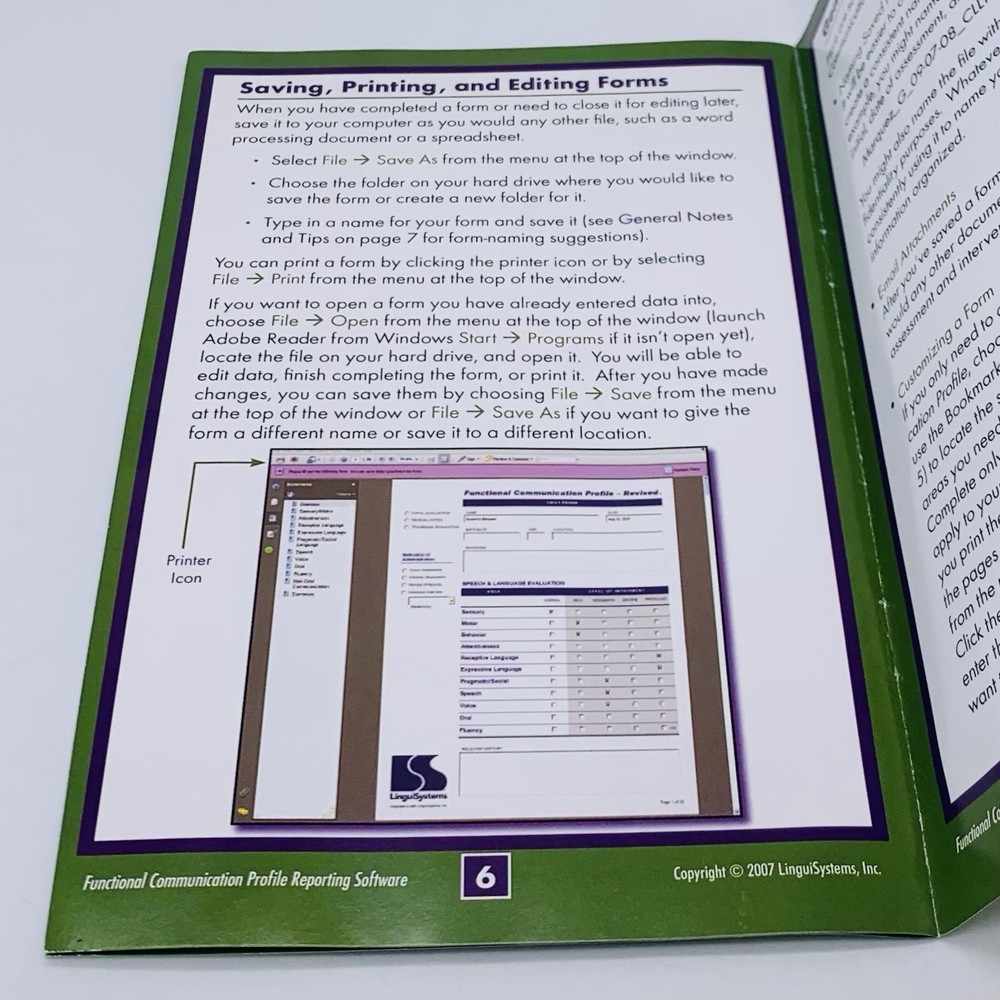 Functional Communication Profile Reporting Software Only No Manual Larry Kleiman