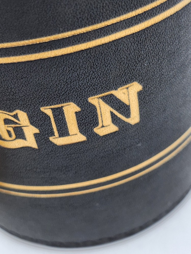 Vintage Gin Leather And Glass Decanter