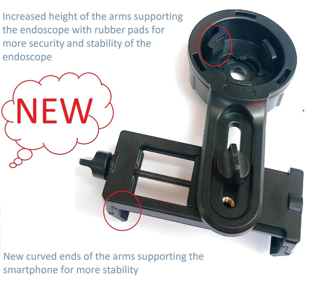 ClaraMed smartphone endoscope adapter with ACMI compatible LED light source S5