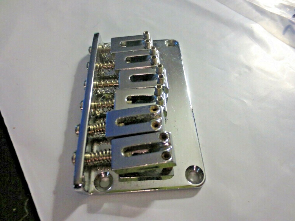 Guitar Hardtail Bridge- 6 string- chrome- item ht903