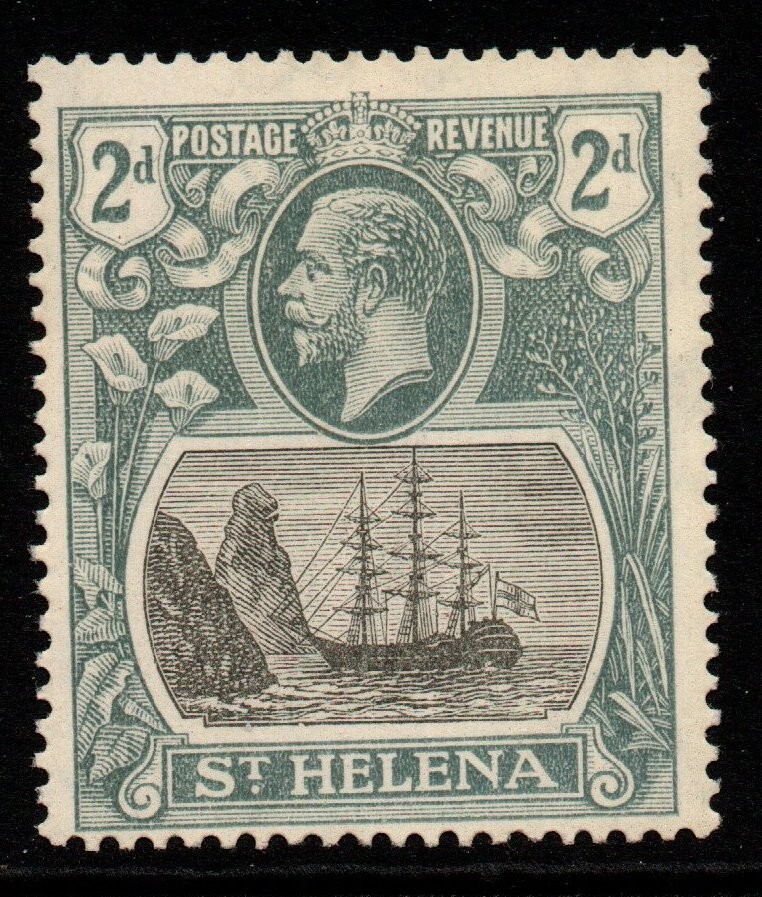 ST.HELENA SG100c 1923 2d GREY & SLATE "CLEFT ROCK" MTD MINT