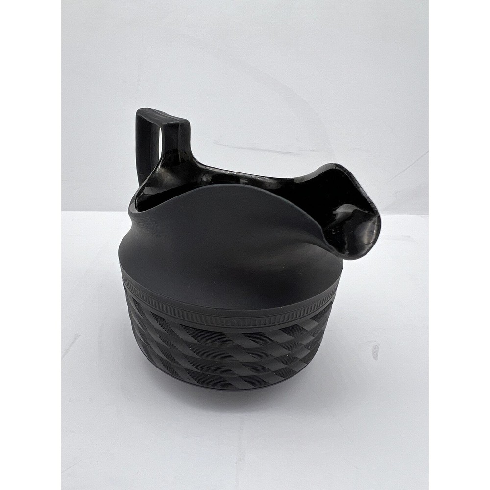 Antique Black Basalt Creamer Unmarked