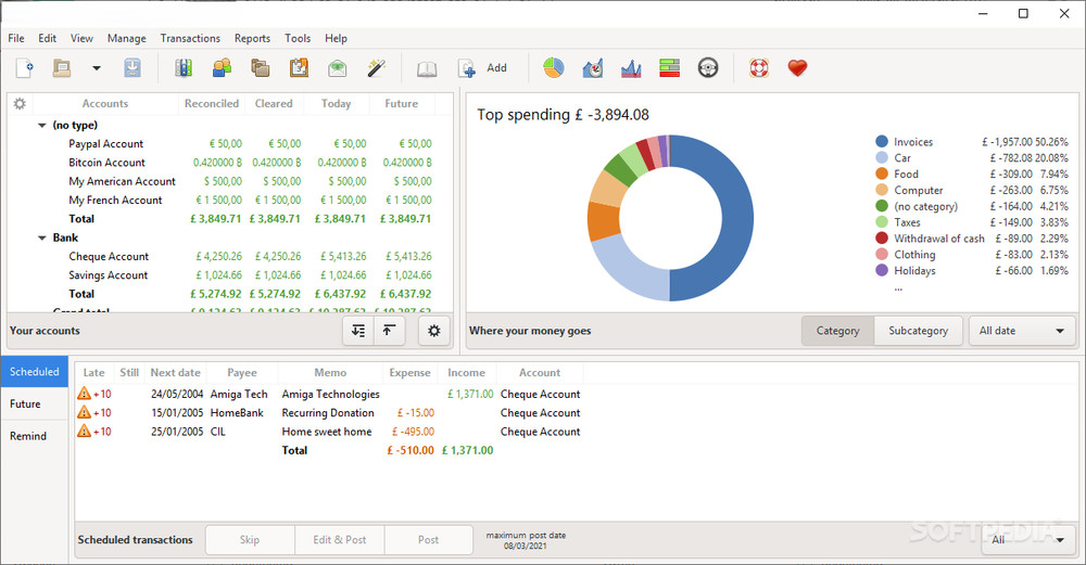 Finance & Budgeting Software on USB – Expense Tracking, Bank Import, Easy Setup