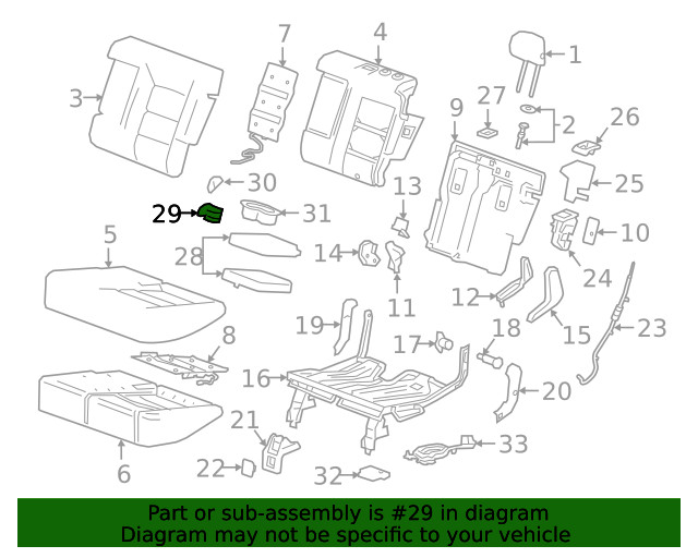 Genuine GM Rear Seat Armrest Bracket 84308648