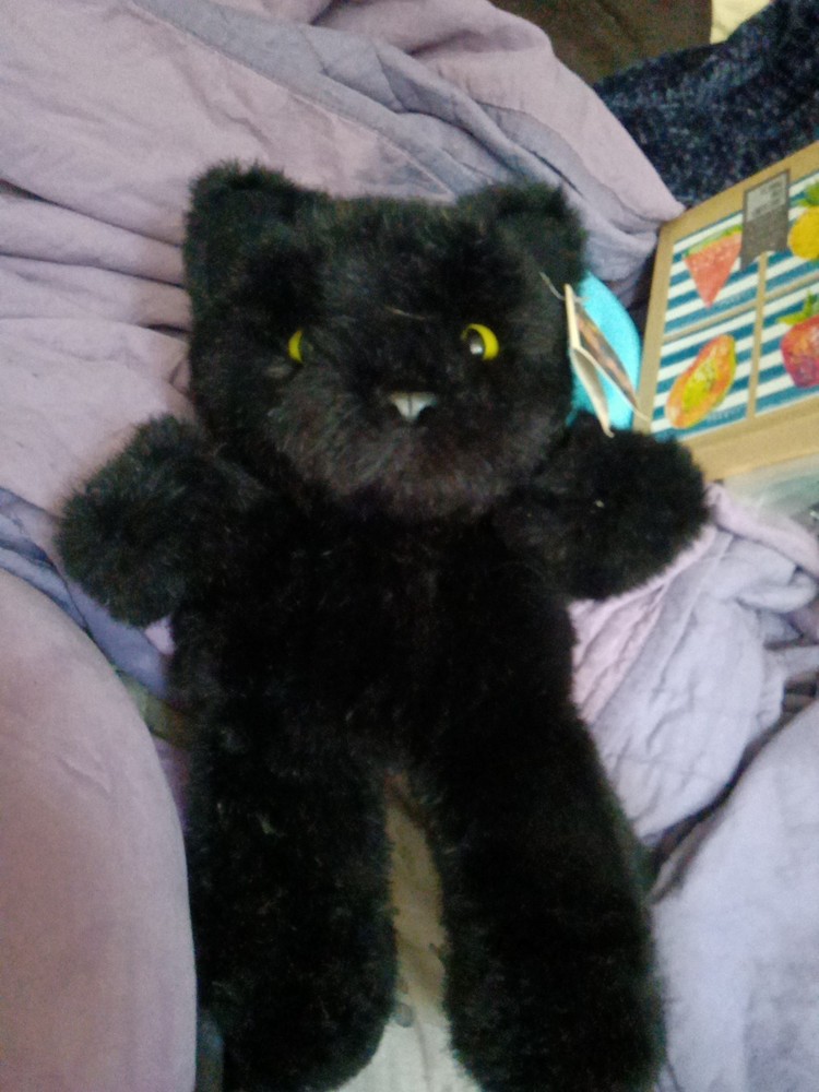 A&A Plush Halloween Black Cat Hand Puppet