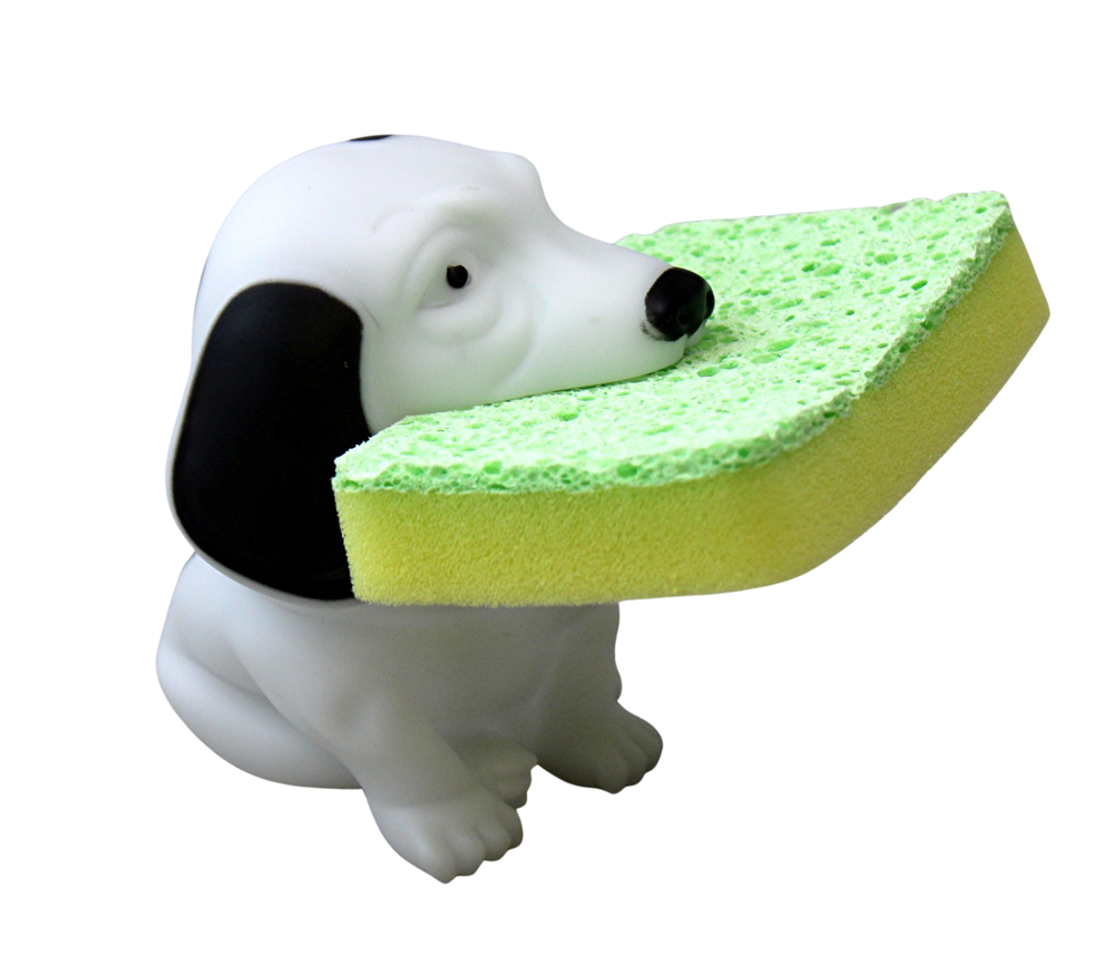 Dog Sponge Holder with Sponge Fun Kitchen Counter Organizer, Novelty Gift Idea
