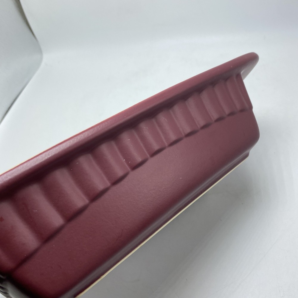 KitchenAid 1 Quart Loaf Pan Bread Casserole Dish Ceramic Stoneware Maroon Handle