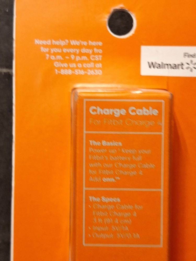New Onn Charge Cable Charger for Fitbit Charge 4 Activity Tracker USB Dock 3ft